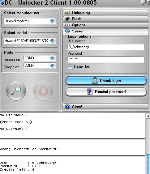 Error Message 63 No Username Dc Unlocker